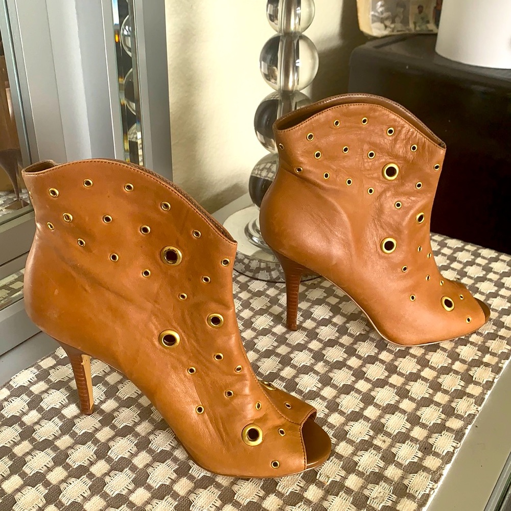 Heels manmade sole leather upper fabric lining
